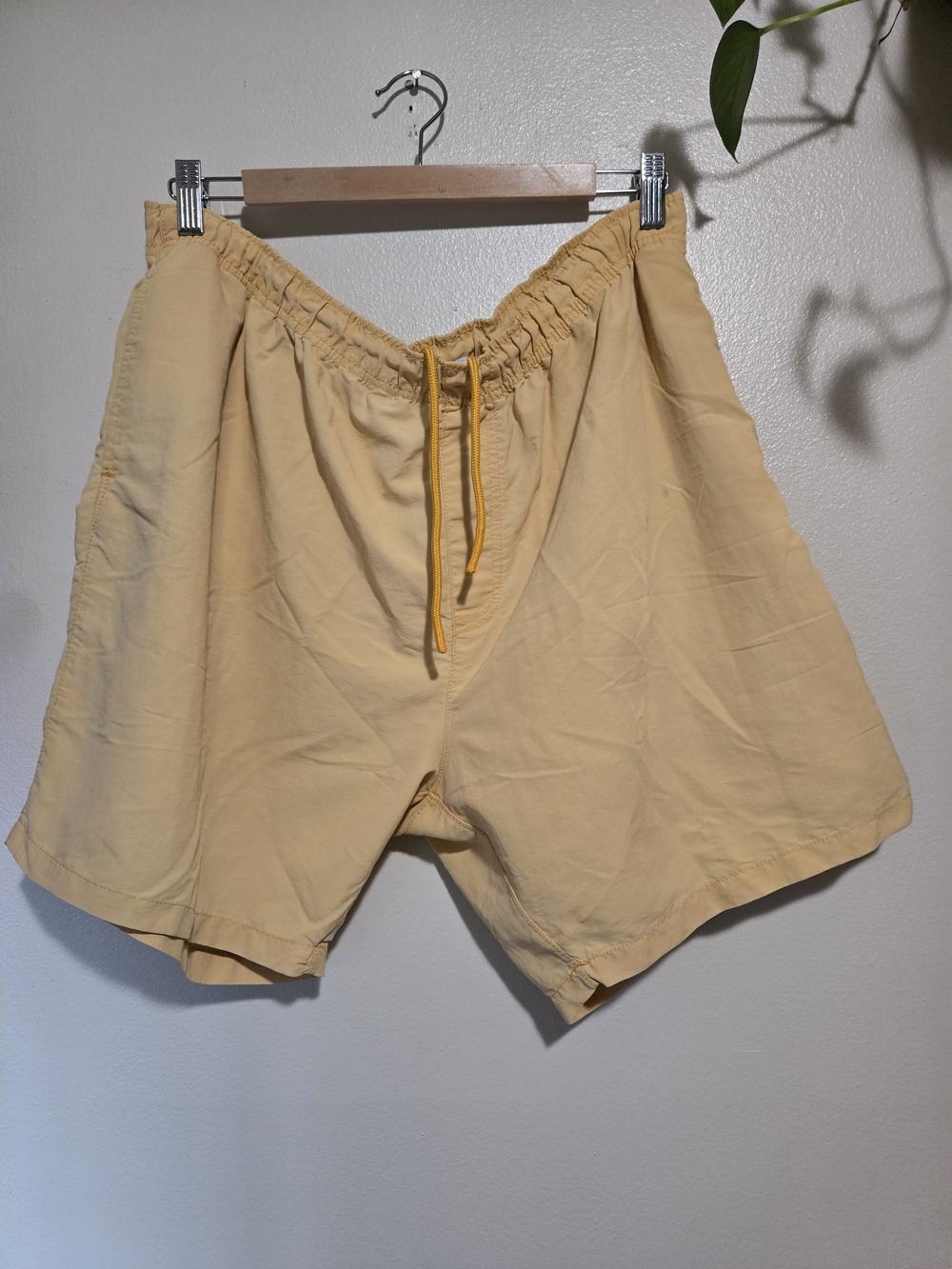 Ocean Coast Large Men's Yellow Drawstring Swim Shorts